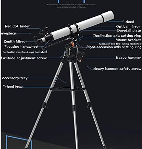 Refractor Telescope with 90 Degree Erect Prism and Tripod