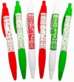 Holiday Smens Candy Cane Scented Gel Ink Pens 6 Count