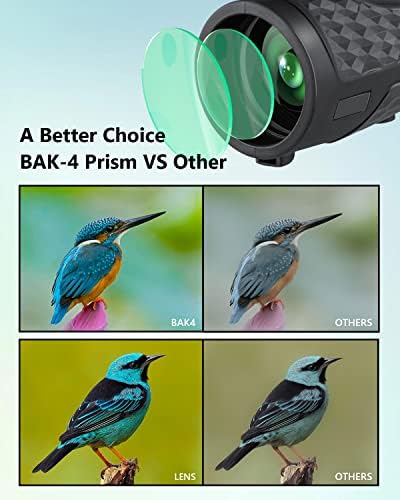 80x100 High Power Monocular with Tripod Smartphone Adapter