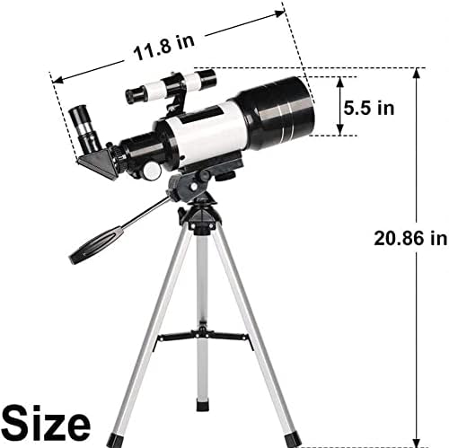 70mm Aperture Refractor Telescope with Smartphone Adapter for Kids and Adults