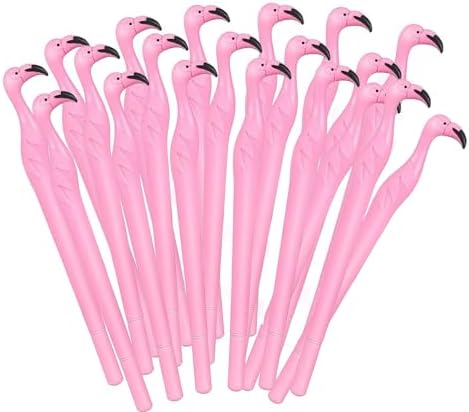 20pcs Flamingo Gel Ink Pens Black Ink for Office School Home Gifts