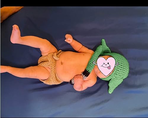 SPOKKI 3PCS Newborn Baby Hat Knit Posing Prop Set
