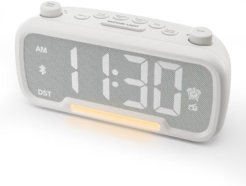 Mesqool Alarm Clock with Bluetooth Speaker and FM Radio