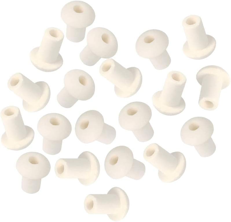 20 Pcs Ceramic Oil Lamp Holders with 50 Feet Cotton Wicks