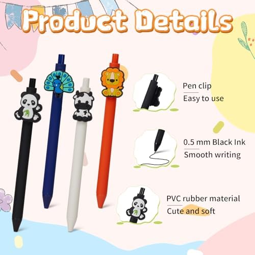 10 Pcs Cute Cartoon Animal Theme Ballpoint Pens