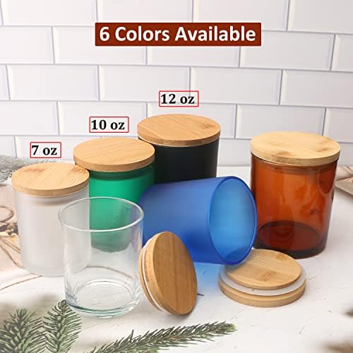 MILIVIXAY 12 Pack Glass Candle Jars with Lids and Candle Making Kit