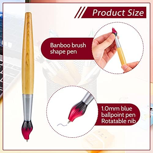 Outus 30 pcs Bamboo Brush Shape Ballpoint Pens
