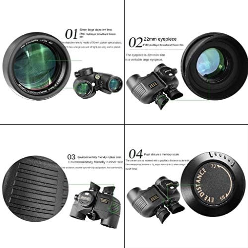 7X5010X50 Marine Binoculars with Rangefinder and Compass