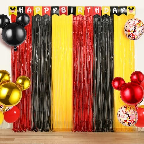 Cartoon Mouse Birthday Decorations Photo Booth Backdrop