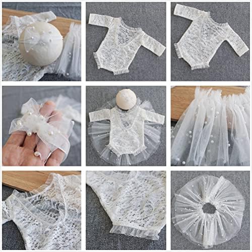 Zeroest Newborn Girl Photography Outfit 3 PCS Set
