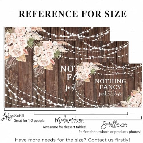 Rustic Wedding Backdrop for Photography 7x5ft