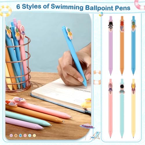 24 Pcs Pool Themed Ballpoint Pens for Summer Party and School Use