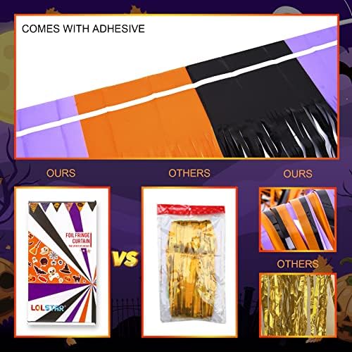LOLStar 3 Pack Photo Booth Props Halloween Backdrop Curtains