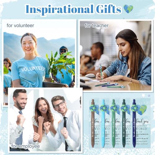 20 Sets Back to School Gift Cute Retractable Globe Pens