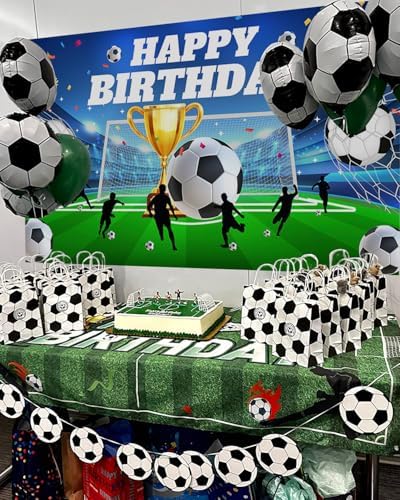 Mocsicka Soccer Birthday Photo Backdrop Banner