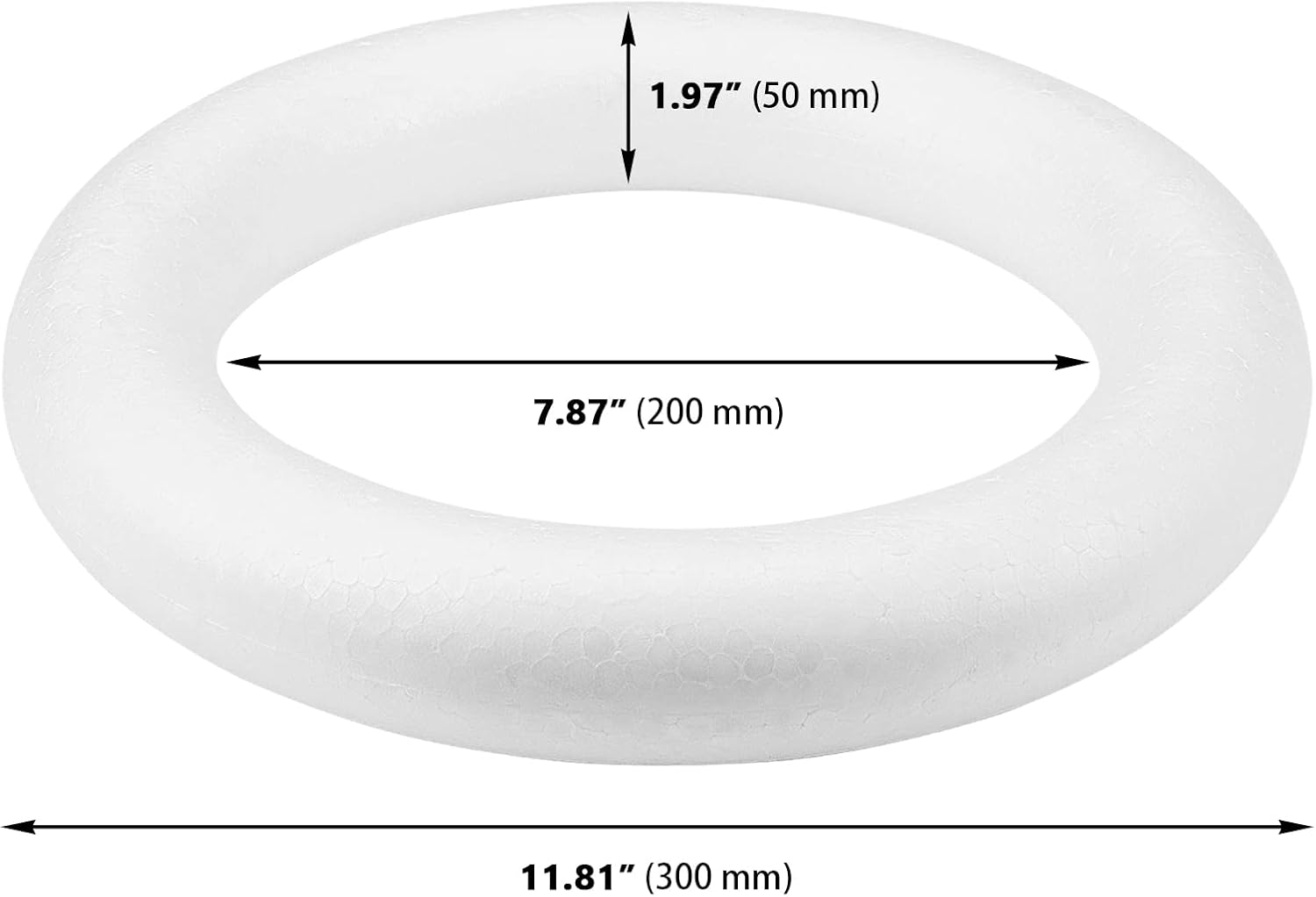 ZOENHOU 3 Pack 12x2 Inch Craft Foam Wreath