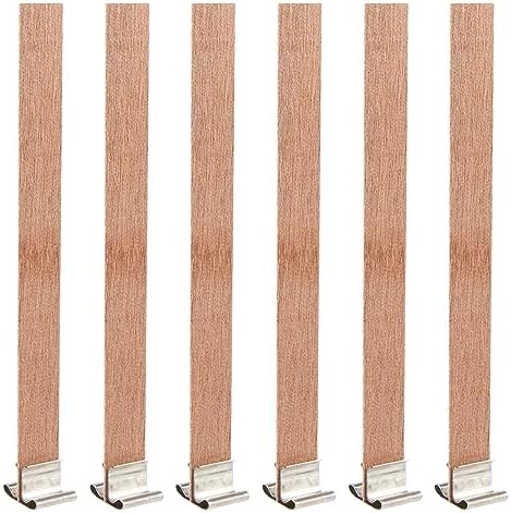 400 Pcs Wooden Candle Wicks with Iron Stand for DIY Candles