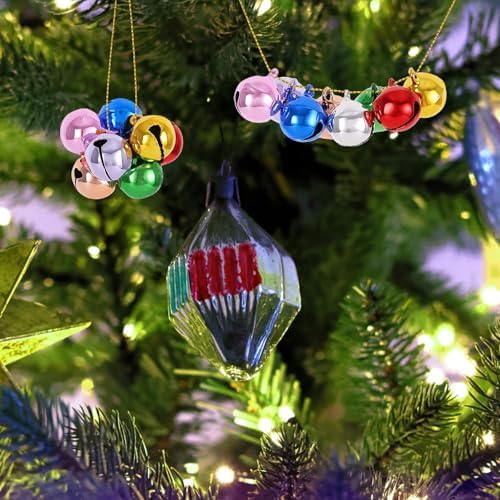 LIGHOON 120 Pcs 12 Inch Colorful Craft Bells