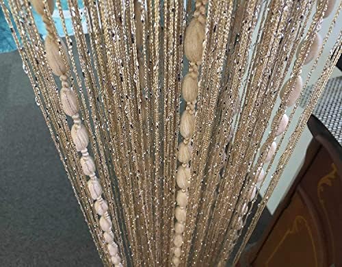 Hysenm 39x79 Inch Curtain with Glitter Fringe
