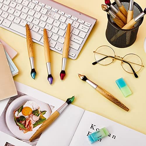 Outus 30 pcs Bamboo Brush Shape Ballpoint Pens