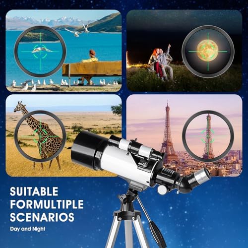 FASHIONARI 70mm Telescope with Wireless Remote for Kids and Beginners