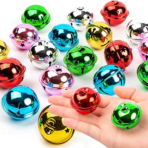 18PCS Large Jingle Bells for Christmas Crafts and Decor