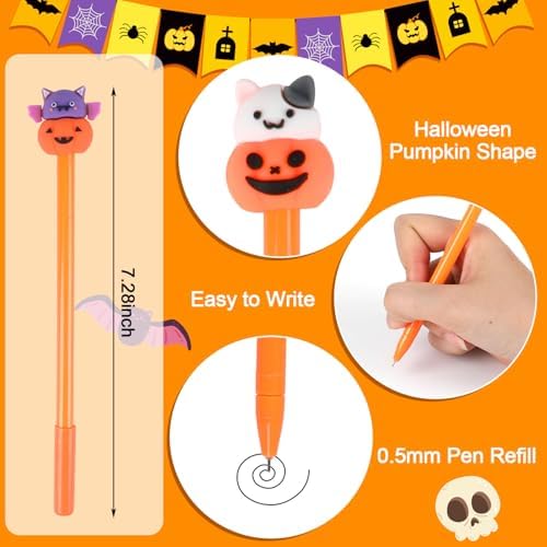 LOMIMOS 30 Pcs Halloween Gel Ink Pens