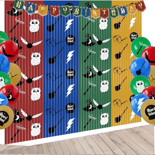 2 Pack Magical Wizard School Beaded Curtain - 66FT x 33FT