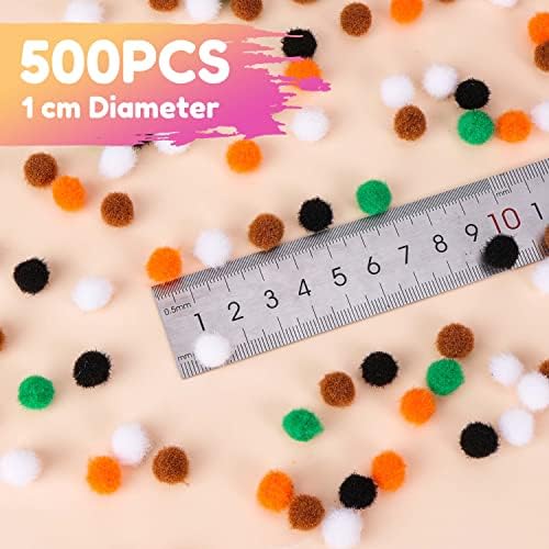 Caydo 500 White Pom Poms for Crafts and DIY