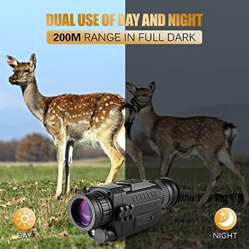 Night Vision Monocular with 8X Digital Zoom and 5X Optical Zoom 1