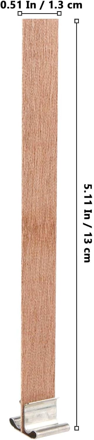 400 Pcs Wooden Candle Wicks with Iron Stand for DIY Candles