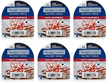 Yankee Candle Winter Holiday Tarts Wax Melt Singles Lot of 6 Frosty Gingerbread