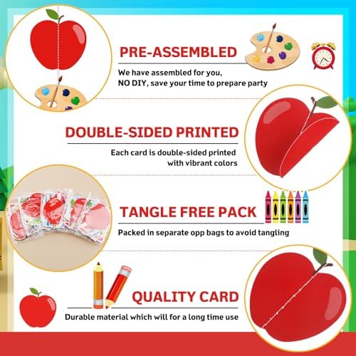6 Pcs Back to School Garland Decorations