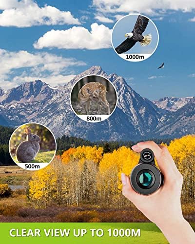 80x100 High Power Monocular with Tripod Smartphone Adapter