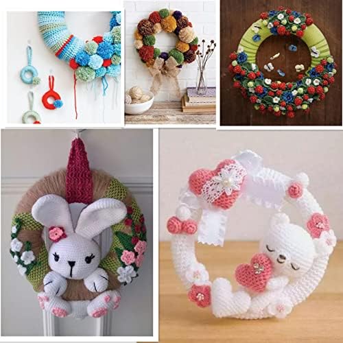 FFchuanhe 12 Pack Craft Foam Wreath White