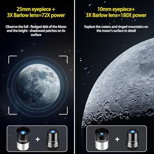 90mm Aperture Refractor Telescope with 2 Eyepieces Carry Bag Phone Adapter