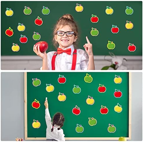 Zonon 90 Pcs Apple Cutouts Classroom Bulletin Board Decorations