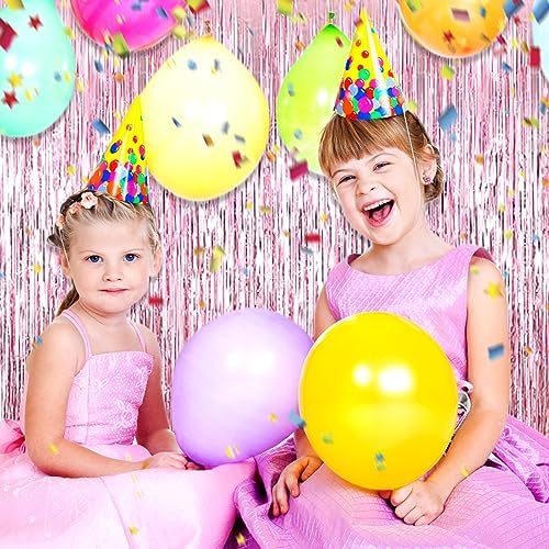 3 Pack Pink Foil Fringe Curtain Backdrop