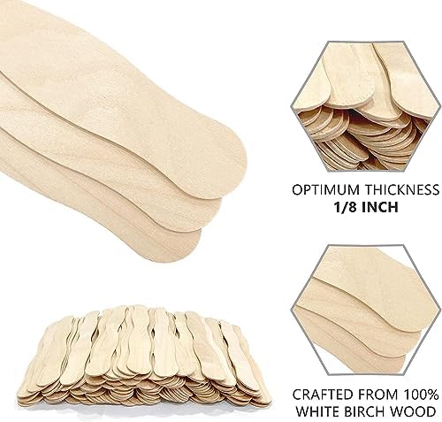 100 Pcs Jumbo Wooden Fan Handles 8 Inch Craft Sticks