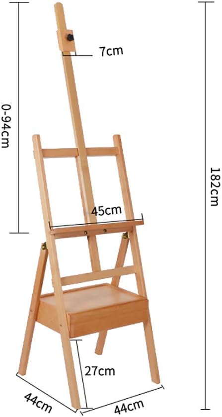 Adjustable Art Easel with Drawer and Polished Surface