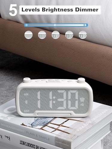 Mesqool Alarm Clock with Bluetooth Speaker and FM Radio