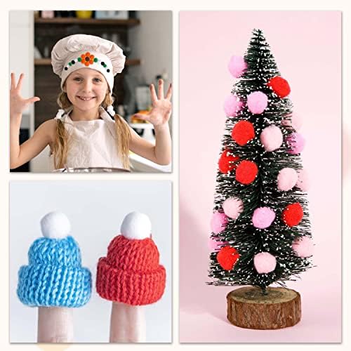 Caydo 500 White Pom Poms for Crafts and DIY