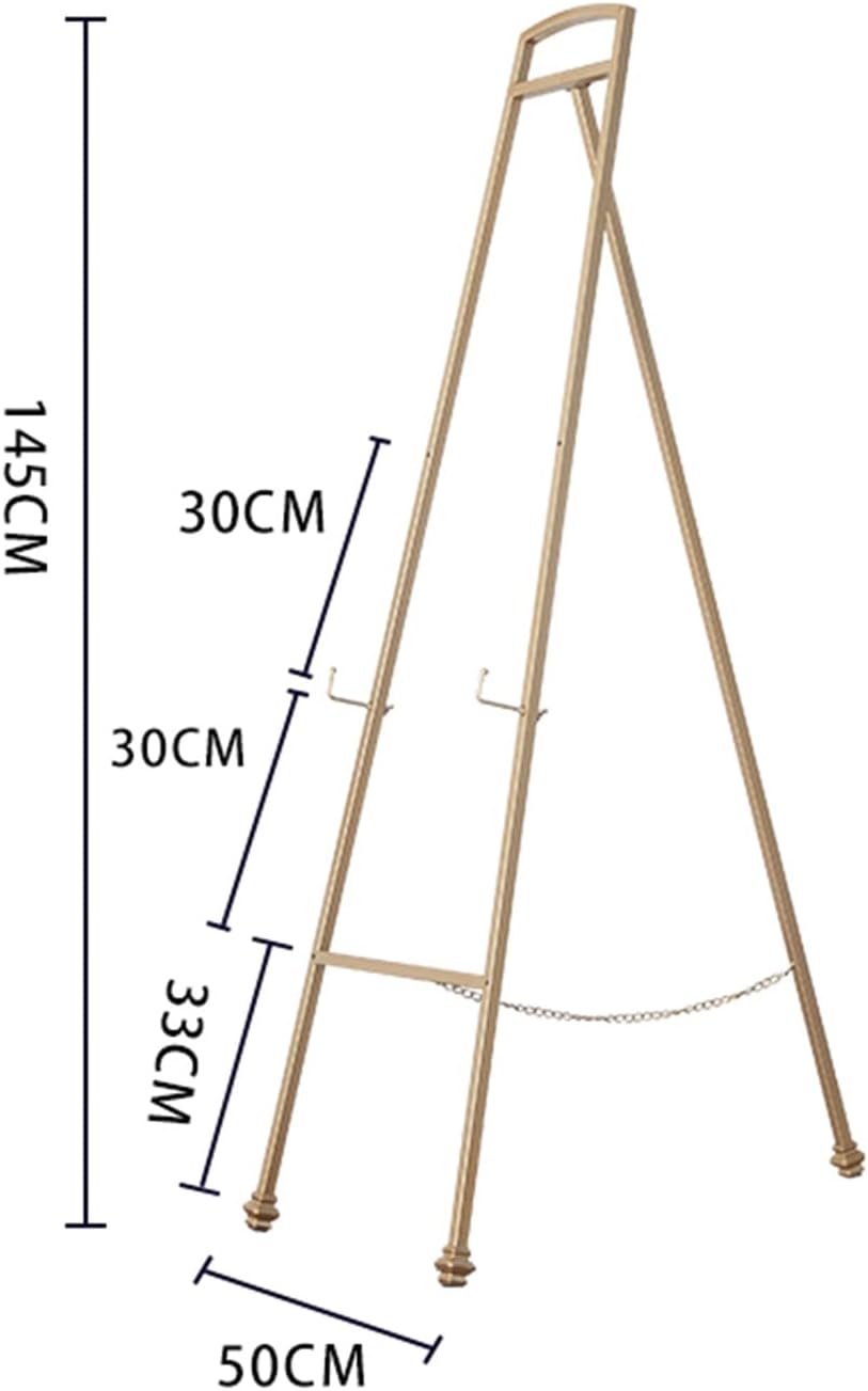 A-Frame Artist Easel Adjustable Height 145cm Tall Gold