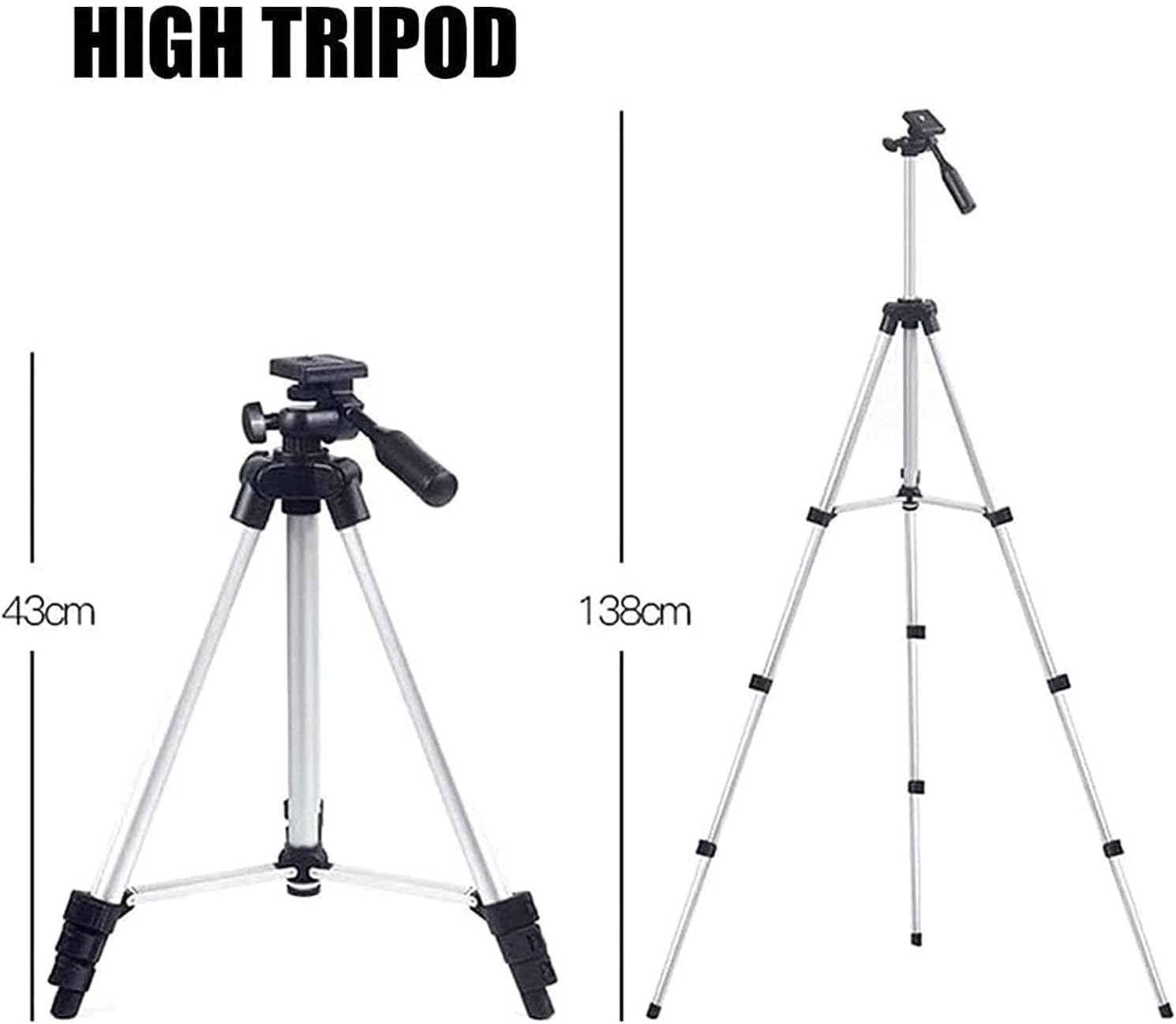 Telescope With Adjustable Tripod And Phone Holder For Beginner Astronomy