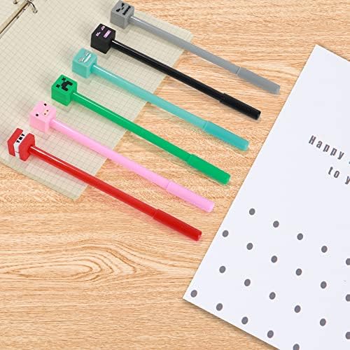 24 Pcs Pixel Miner Themed Gel Pens Party Favors