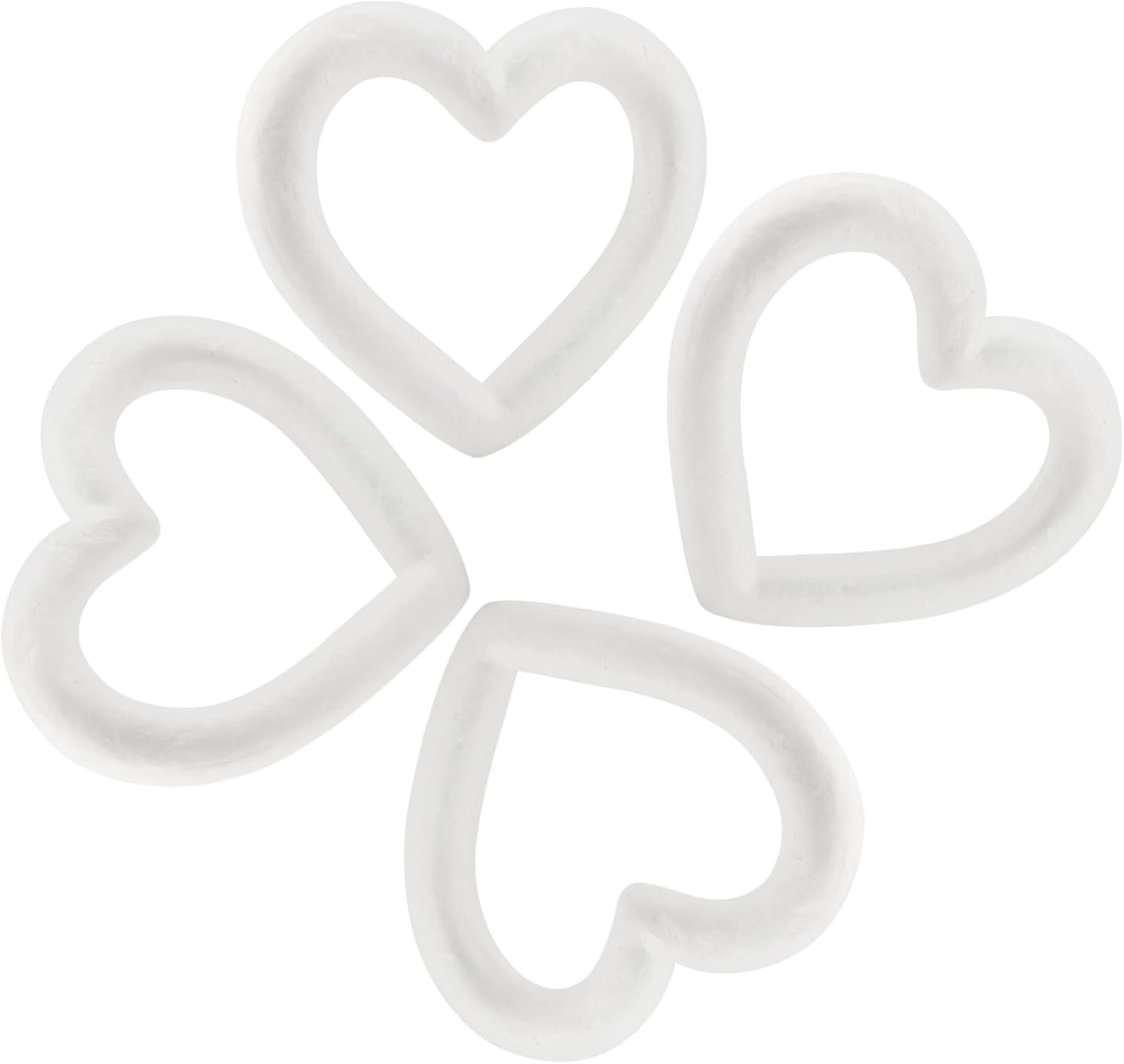 14 Pack 6 Inch Heart Foam Wreath for Crafts