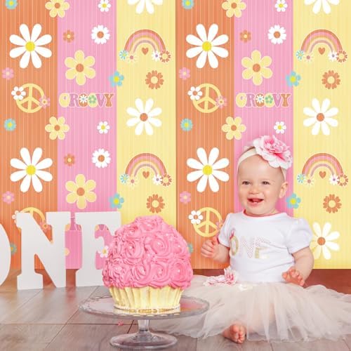 2 Packs Groovy Party Decorations Foil Curtain Tinsel Streamers