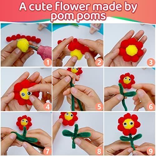 IOOLEEM 90pcs 15 Inch Orange Pom Poms for Crafts