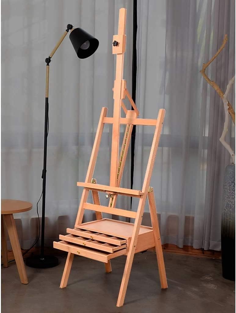 Adjustable Height Artist Easel with Storage Drawer