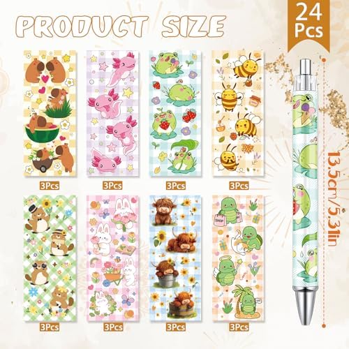 Animal Ballpoint Pens Gift Set - 24PCS Cartoon Animal Pens